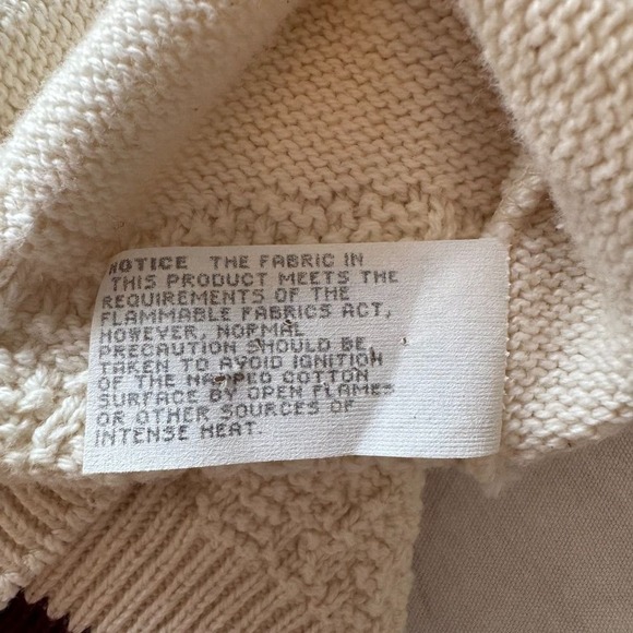 VTG 90s Carmel Mens XLT Ivory Embroidered Textured Sweater Golf Grandpa Dad‎ USA - Picture 12 of 12